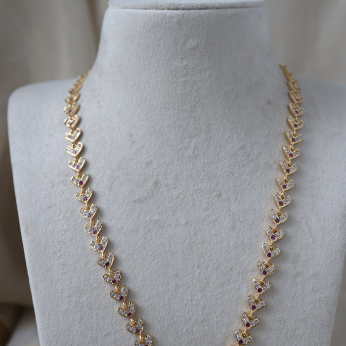 Heritage gold plated padakam long necklace HP3144