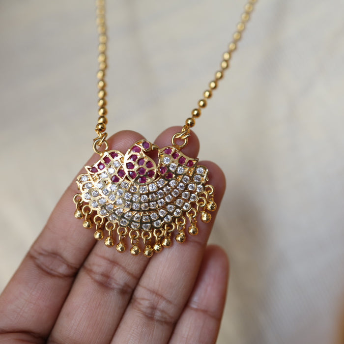 Heritage gold plated padakam long necklace HP218
