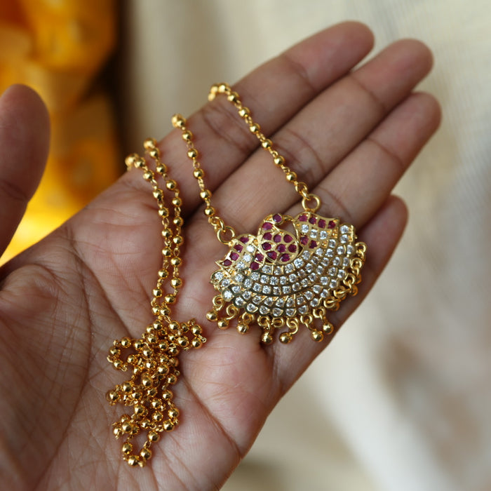 Heritage gold plated padakam long necklace HP218