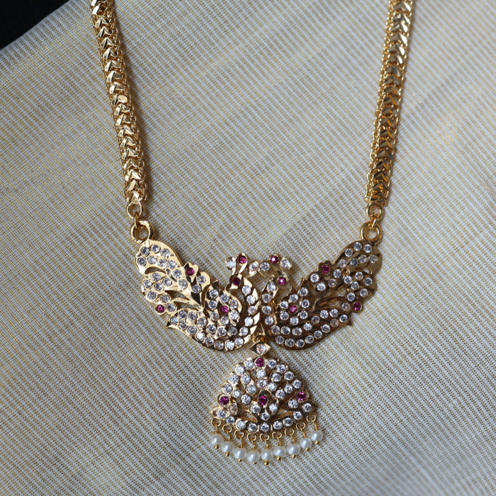 Heritage gold plated padakam short necklace HP321