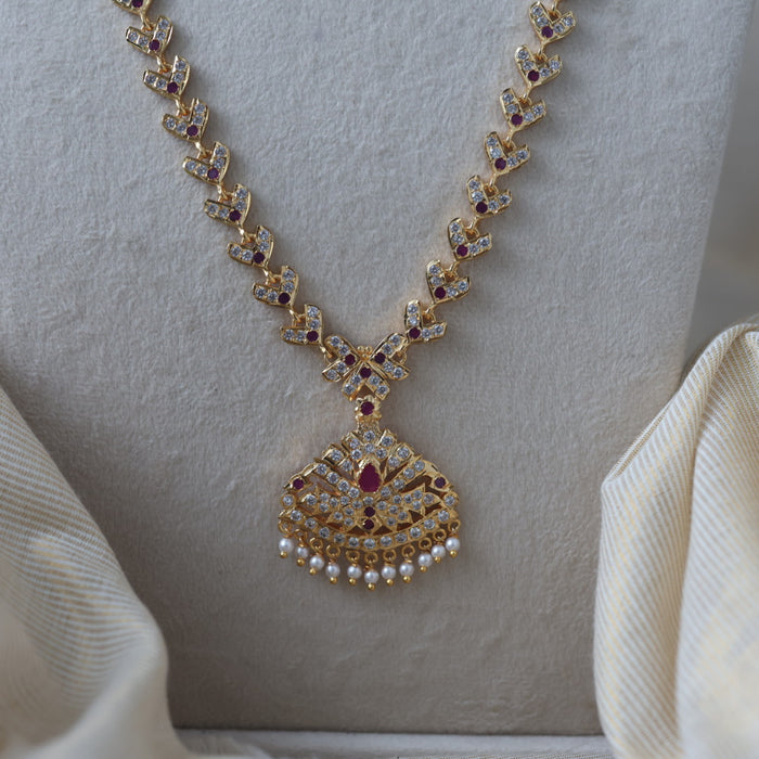 Heritage gold plated padakam long necklace HP3144