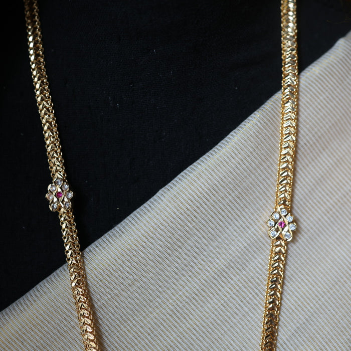 Heritage gold plated padakam short necklace HP321
