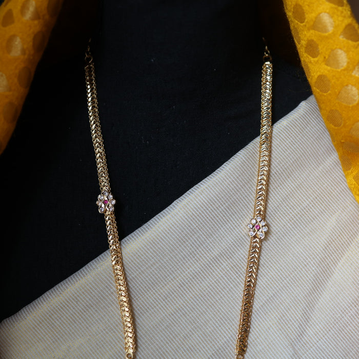 Heritage gold plated padakam short necklace HP321