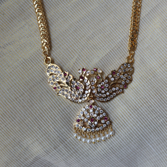 Heritage gold plated padakam short necklace HP321