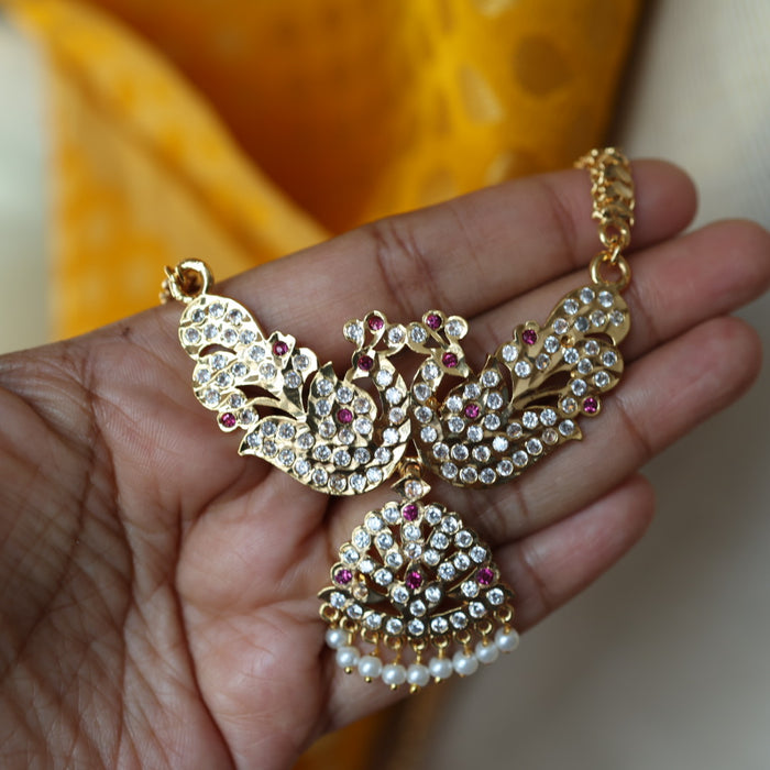 Heritage gold plated padakam short necklace HP321