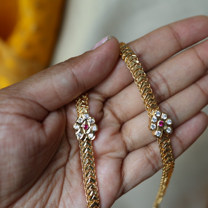 Heritage gold plated padakam short necklace HP321