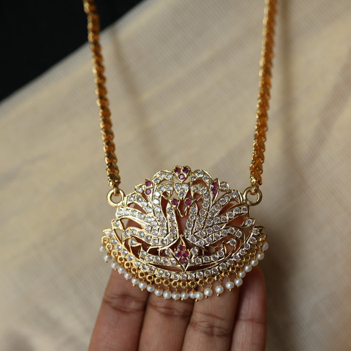 Heritage gold plated padakam necklace HP670777