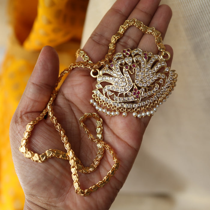 Heritage gold plated padakam necklace HP670777