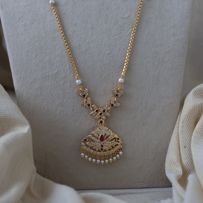 Heritage gold plated padakam long necklace HP0025