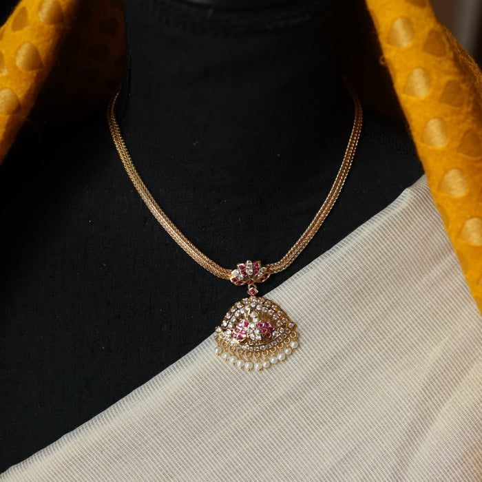 Heritage gold plated short necklace H978