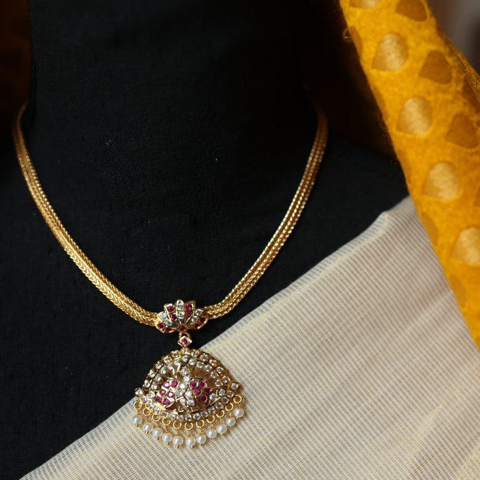Heritage gold plated short necklace H978