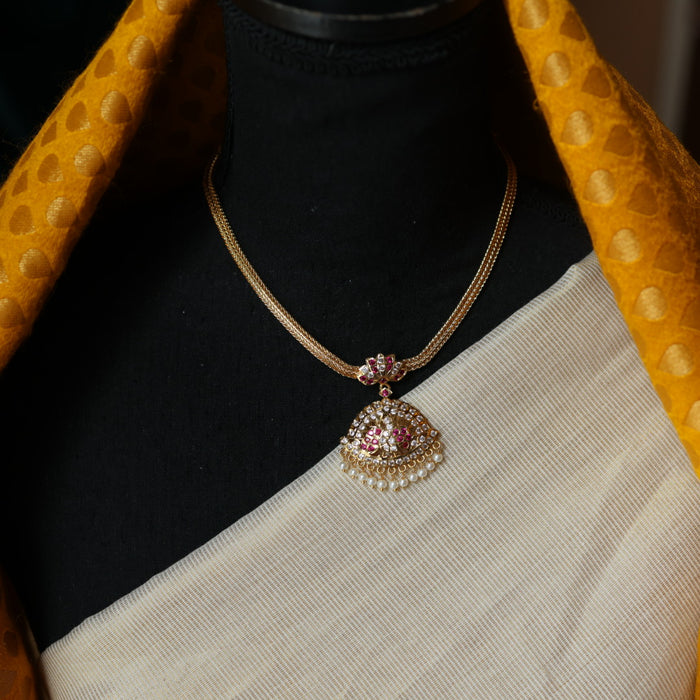 Heritage gold plated short necklace H978