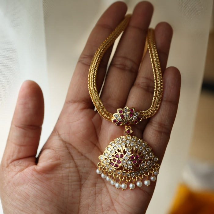 Heritage gold plated short necklace H978