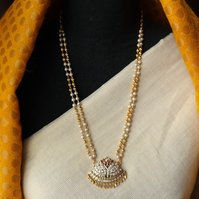 Heritage gold plated padakam short necklace H129