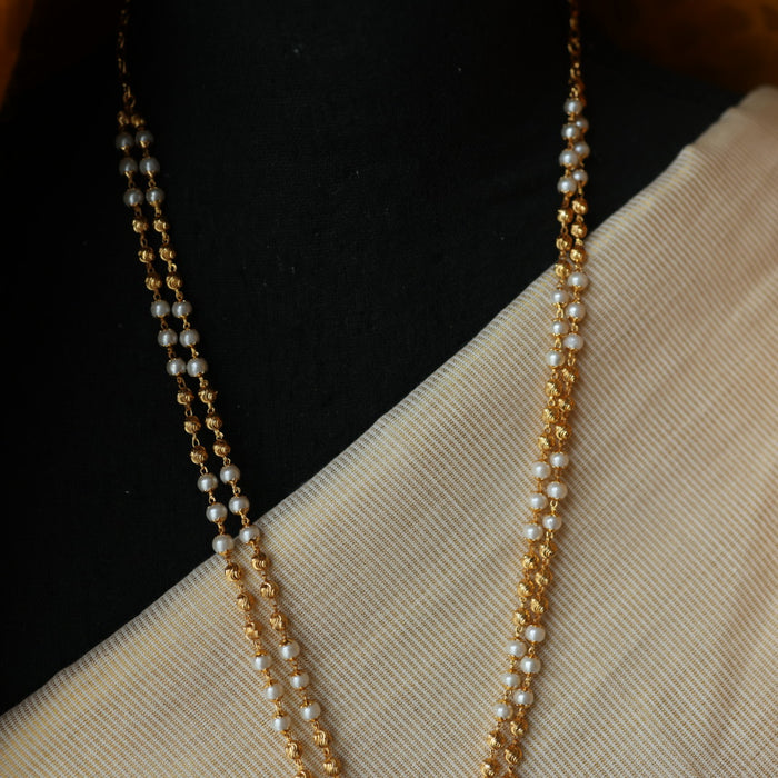 Heritage gold plated padakam short necklace H129