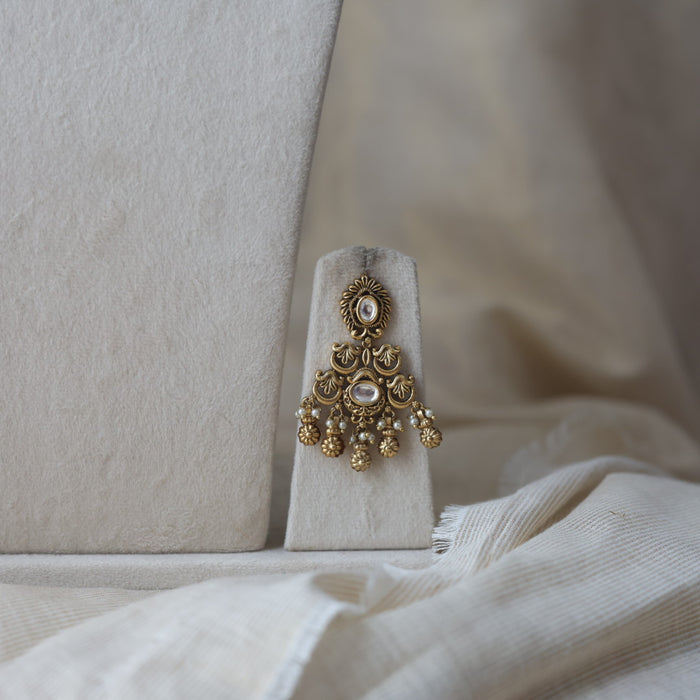 Antique gold choker necklace and earrings CCB2122