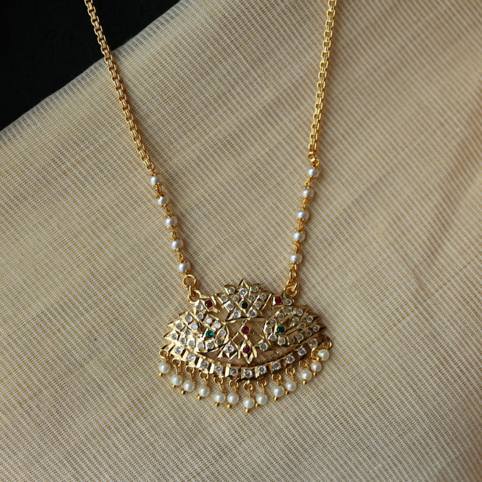 Heritage gold plated padakam long necklace HP322