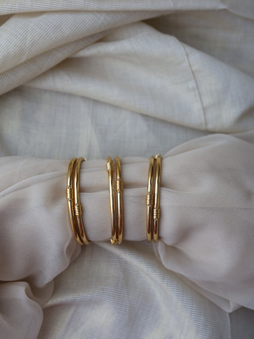 Heritage gold plated gold bangle (1 set  of 2 bangles) HB589