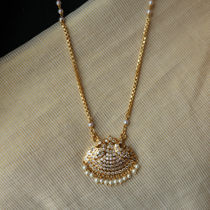 Heritage gold plated padakam long necklace HP311