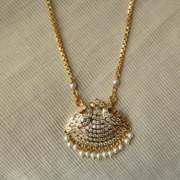 Heritage gold plated padakam long necklace HP311