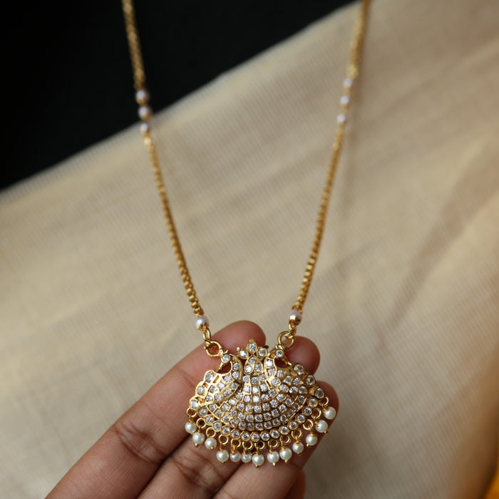Heritage gold plated padakam long necklace HP311