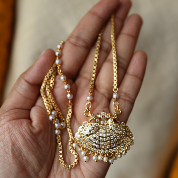 Heritage gold plated padakam long necklace HP311