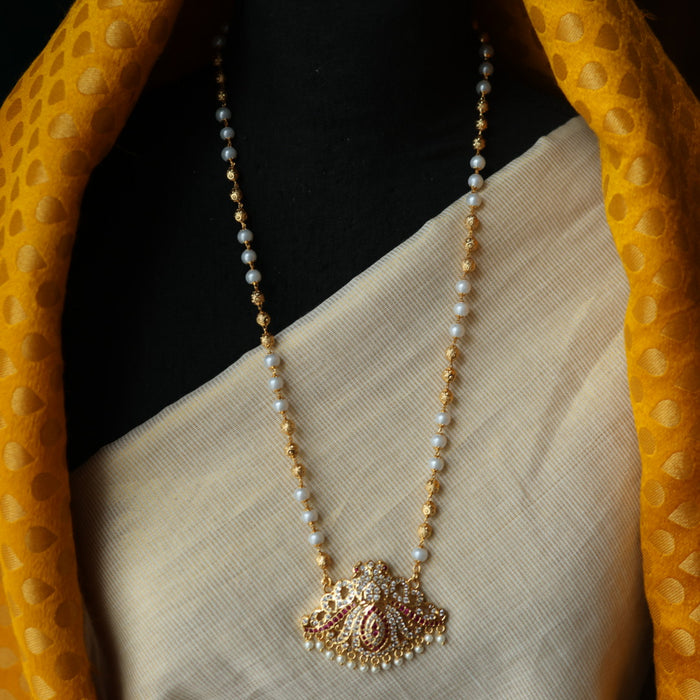 Heritage gold plated padakam long necklace HP1267