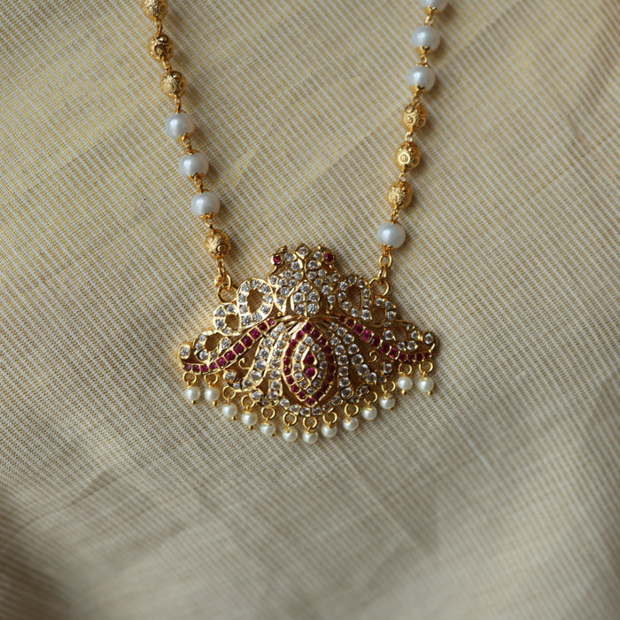 Heritage gold plated padakam long necklace HP1267