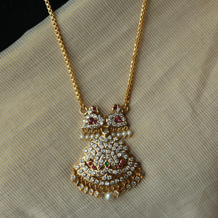 Heritage gold plated padakam long necklace HP987