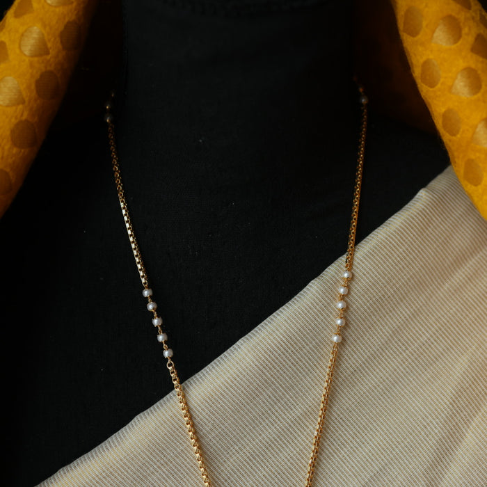 Heritage gold plated padakam long necklace HP987