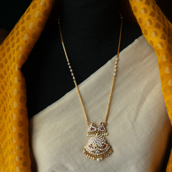 Heritage gold plated padakam long necklace HP987