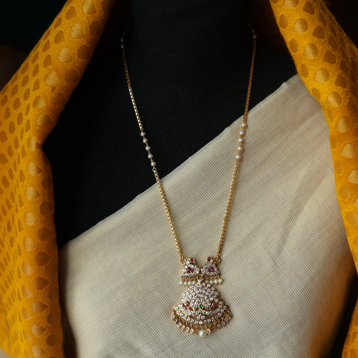 Heritage gold plated padakam long necklace HP987