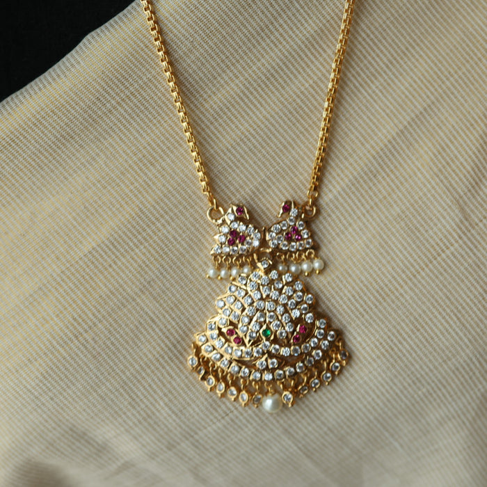 Heritage gold plated padakam long necklace HP987