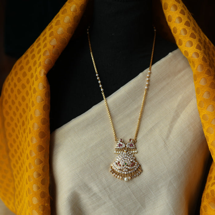 Heritage gold plated padakam long necklace HP987