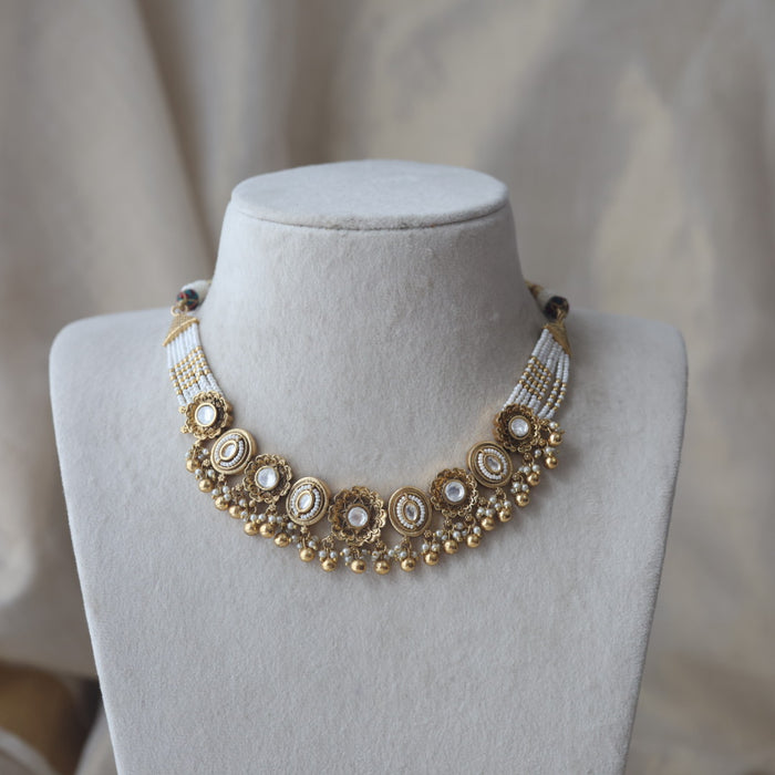 Antique gold choker necklace and earrings CCB1122809
