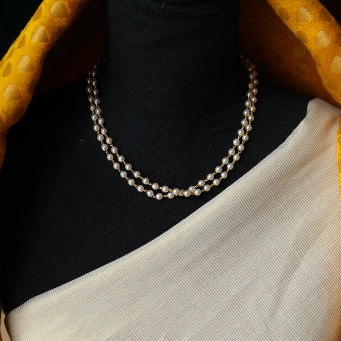 Heritage gold plated pearl layer chain HC8722