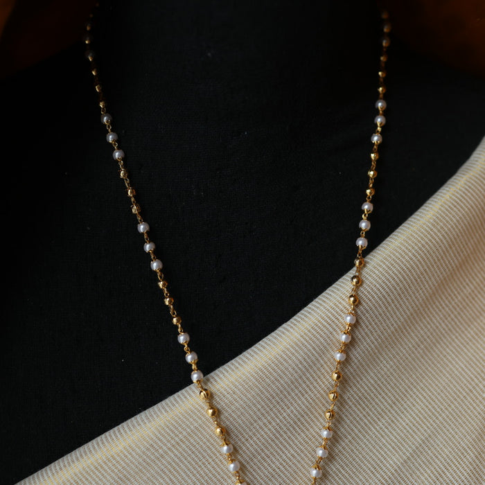 Heritage gold plated padakam long necklace HC421