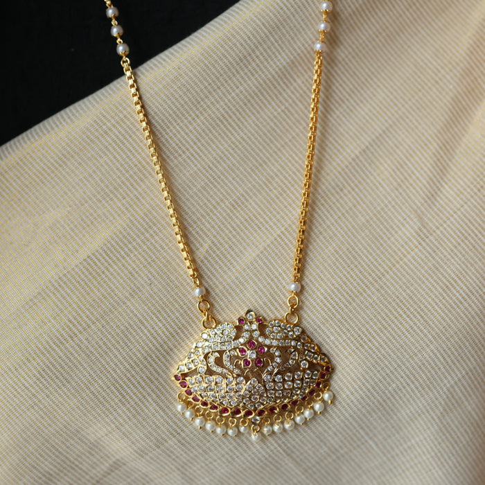 Heritage gold plated padakam long necklace HP421
