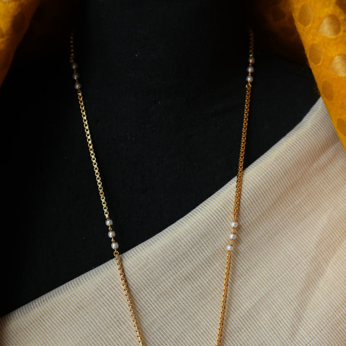 Heritage gold plated padakam long necklace HP421