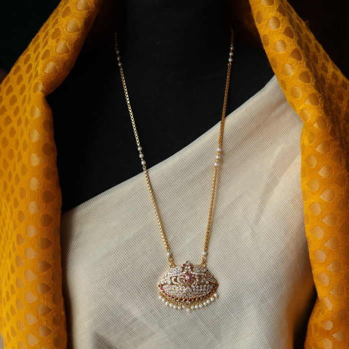 Heritage gold plated padakam long necklace HP421