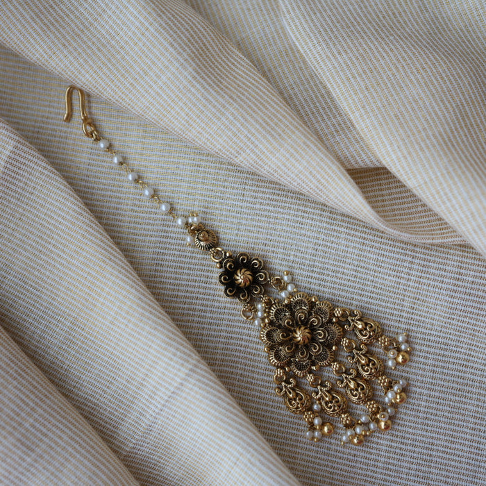 Antique temple design maang tikka TA212