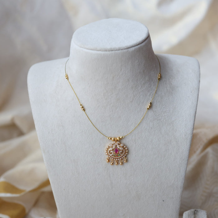 Heritage gold plated invisible short necklace IN902 (Copy)