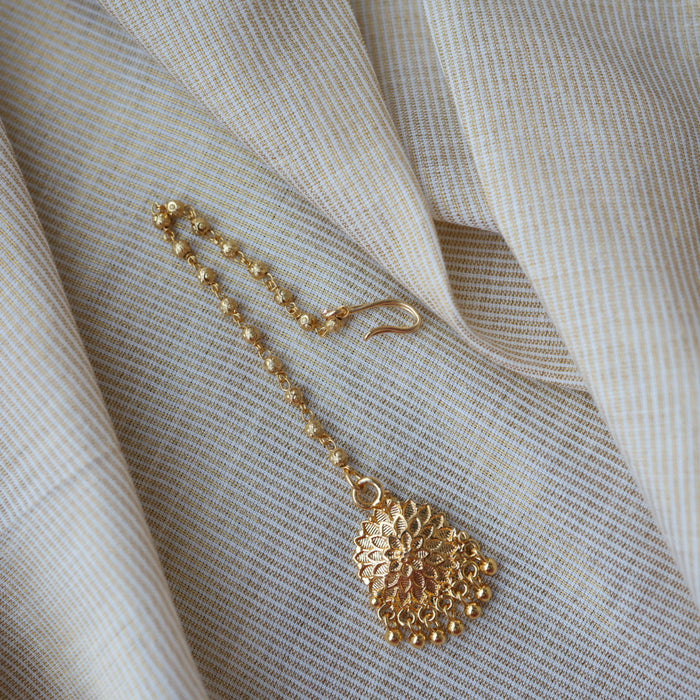 Heritage gold plated maang TH673