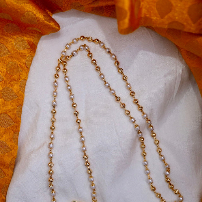 Heritage gold plated padakam chain  114887