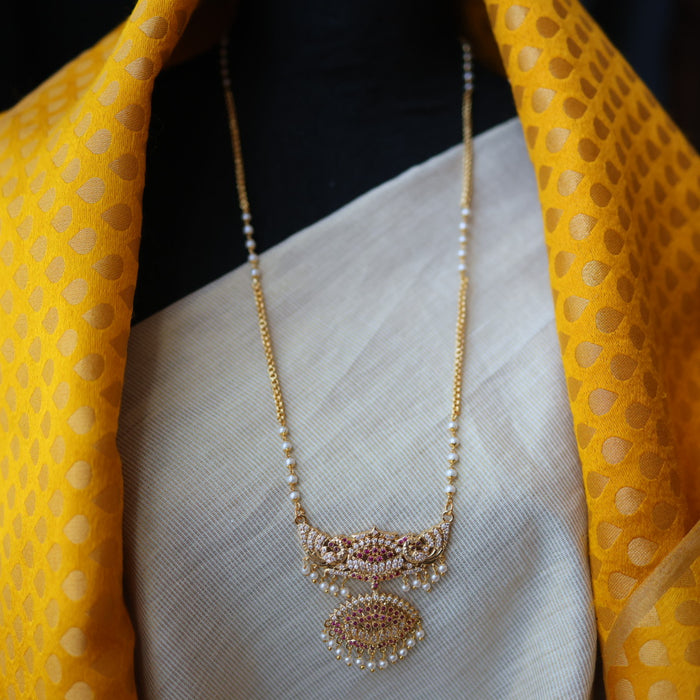 Heritage gold plated padakam long chain HP7624