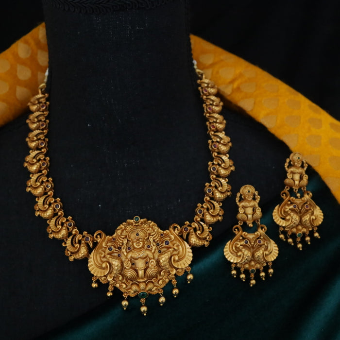 Antique short necklace and earrings 1541