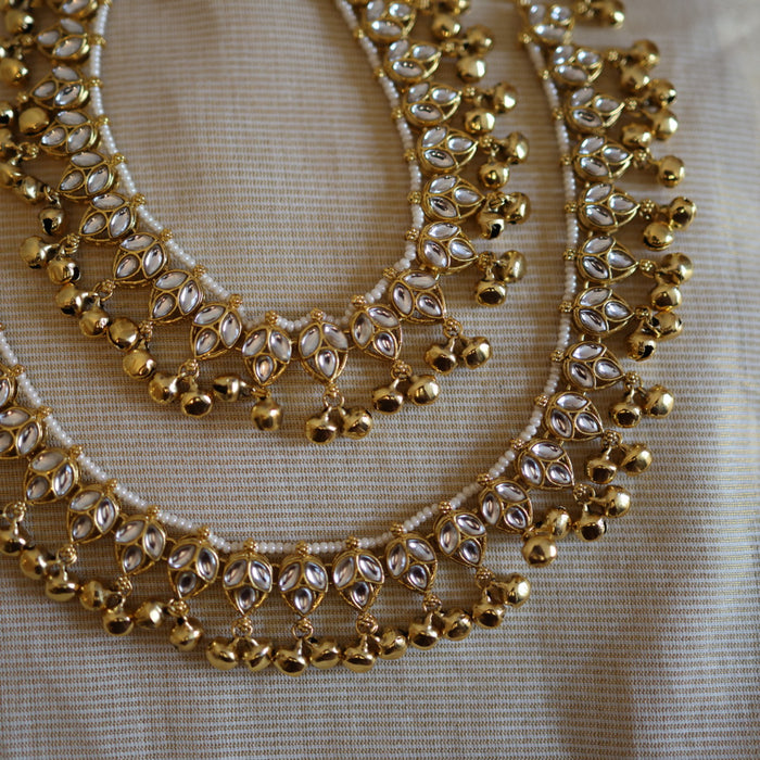Antique gold traditional simple anklet HAN321