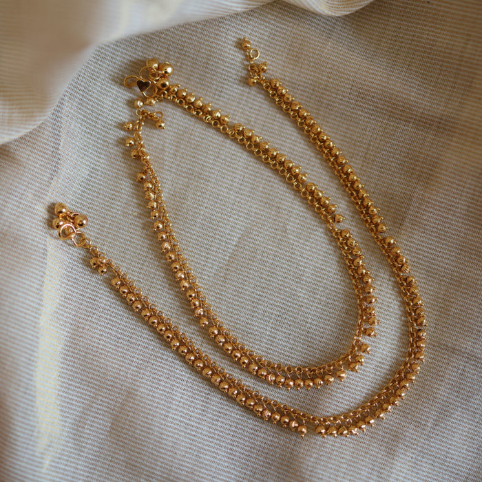 Heritage gold traditional anklet HAN313