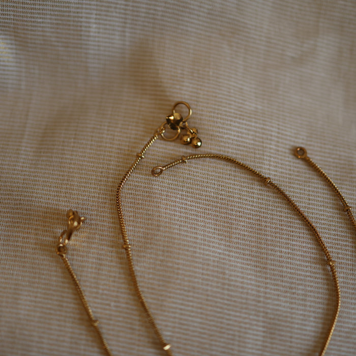 Antique gold traditional simple anklet HAN319