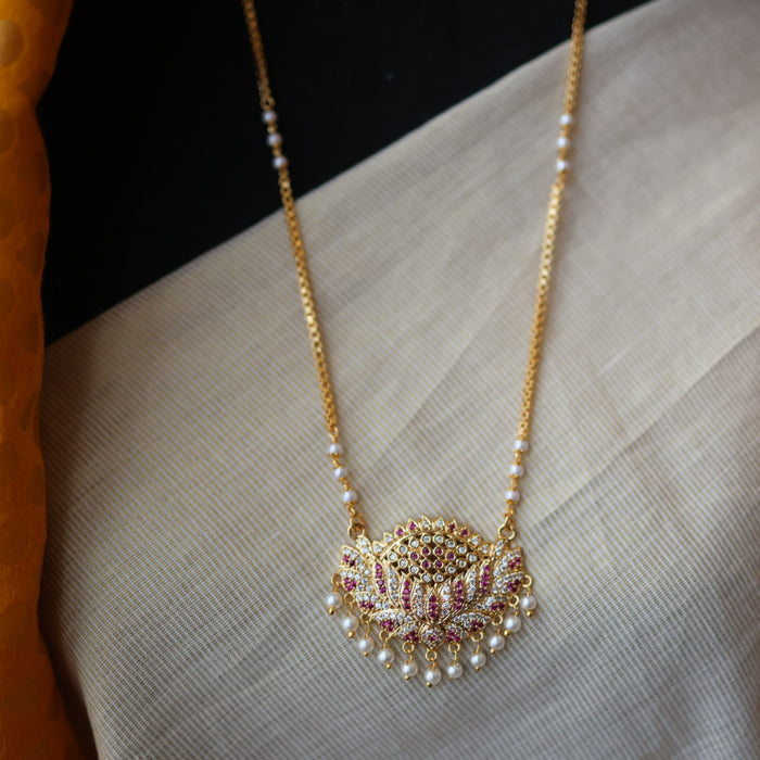 Heritage gold plated padakam necklace HP69266